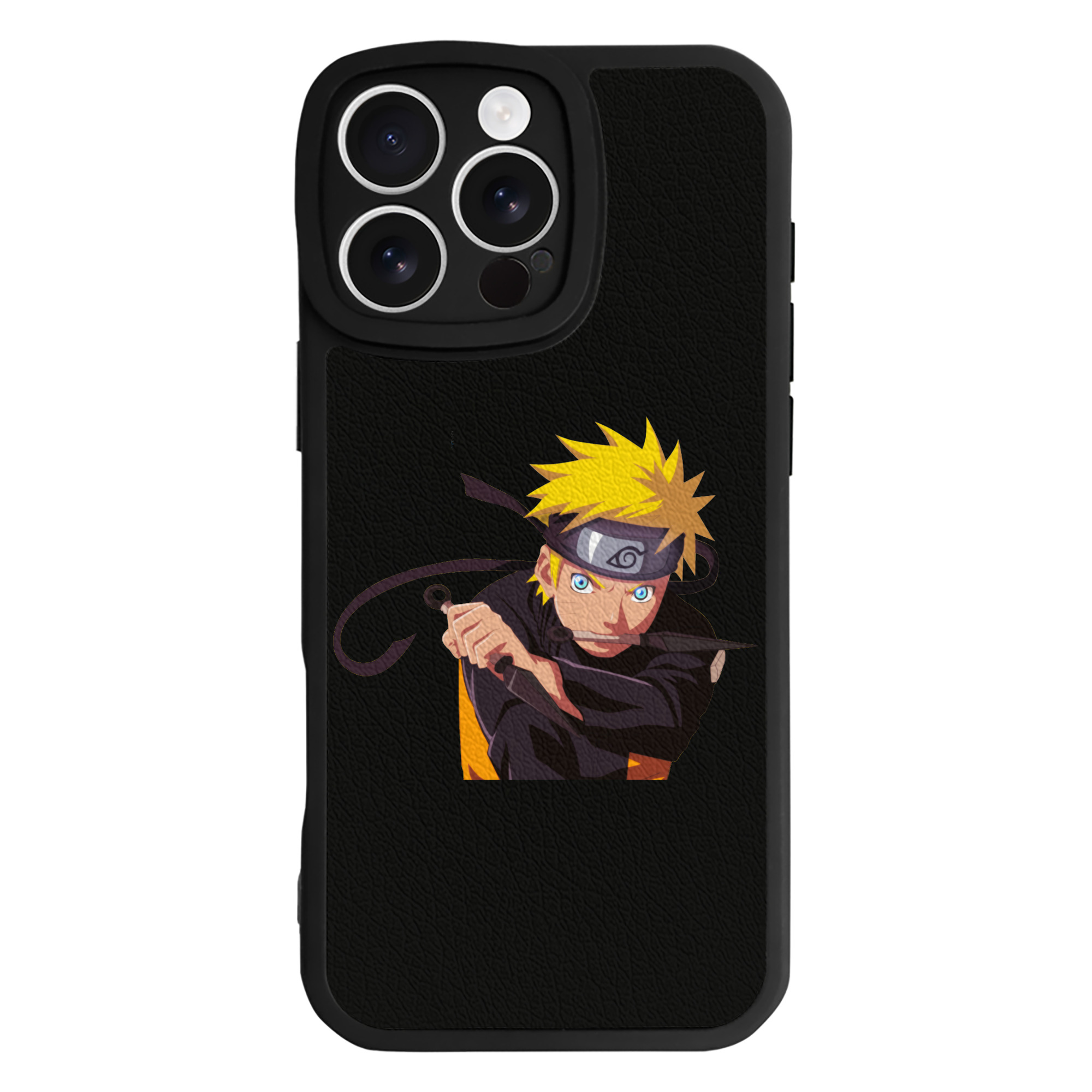 （画像用） NARUTO -ナルト- うずまき ナルト Uzumaki Naruto 【iPhone 16シリーズ対応】シリコンスマホケース（レザー調） 材質：シリコン